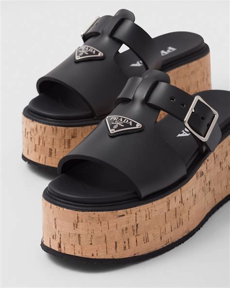 prada rubber slide sandals for women|prada women's high heeled sandals.